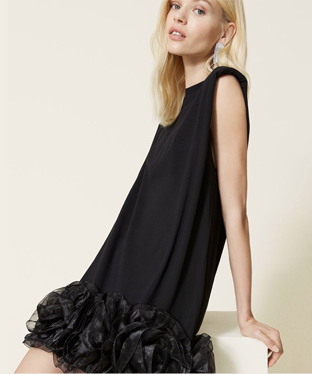 Dress with Organza Roses